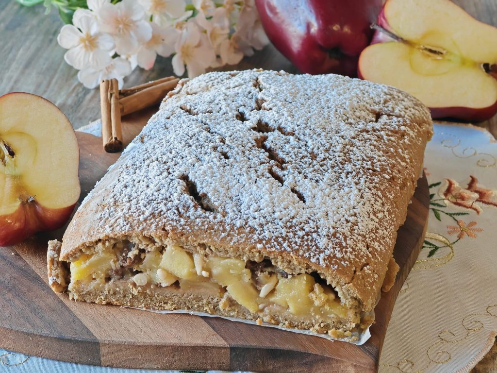 Appelstrudel met zanddeeg