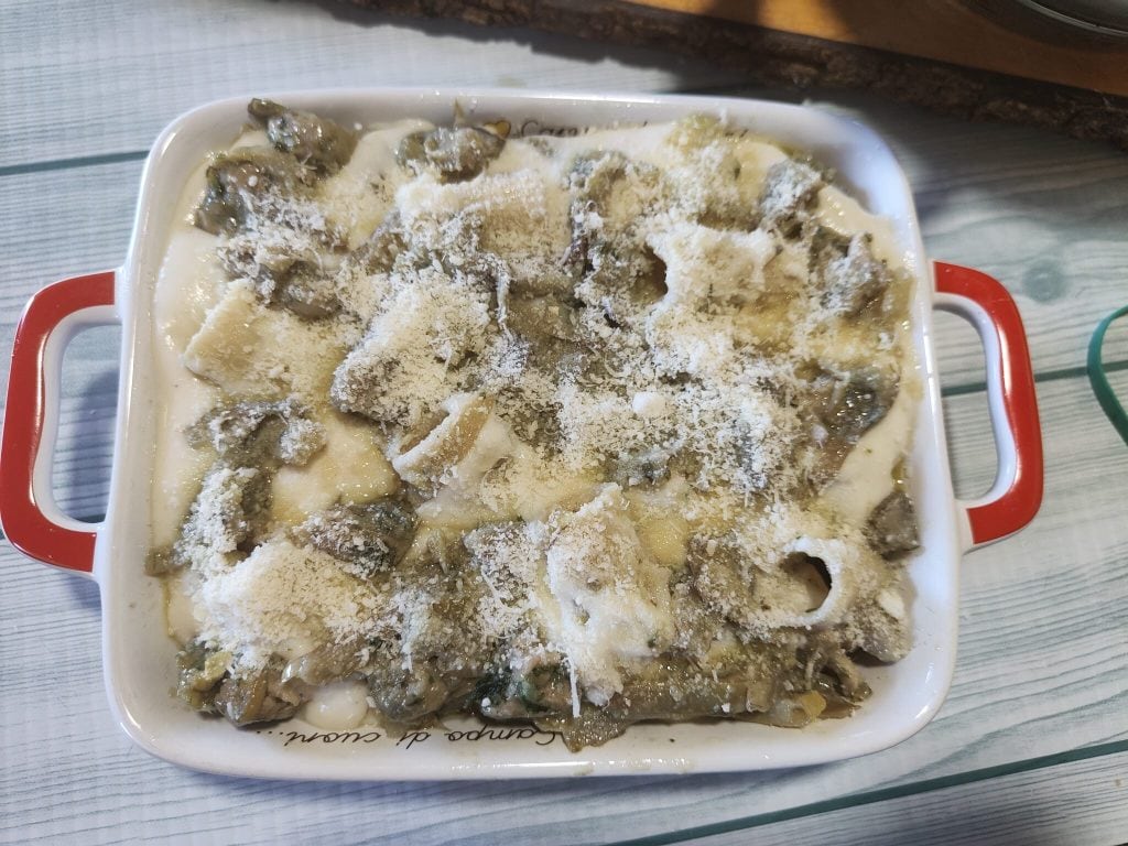 Pasta uit de oven met artisjokken