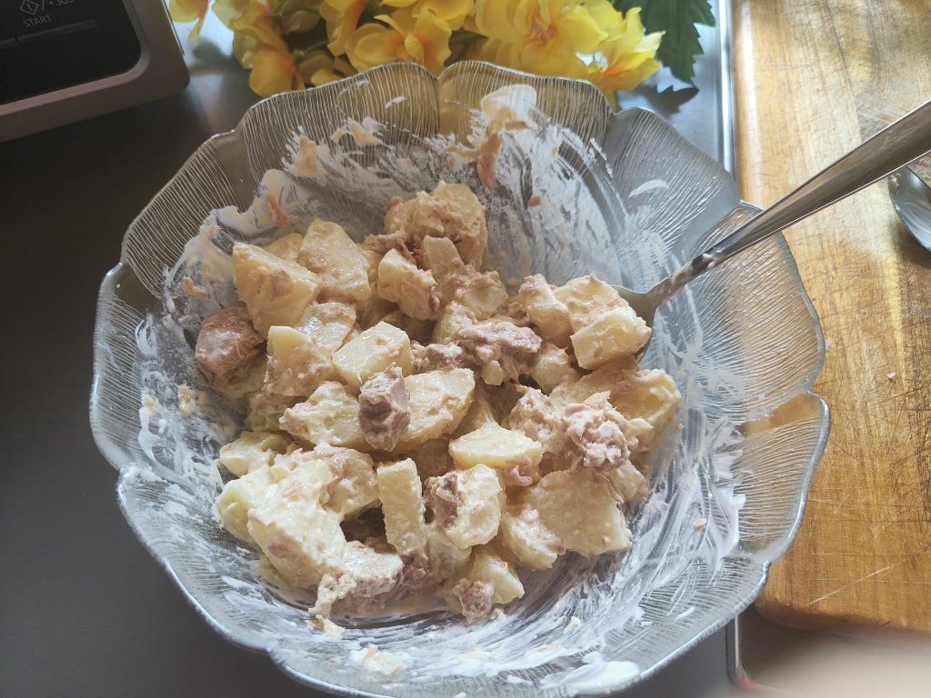 Aardappel en tonijnsalade