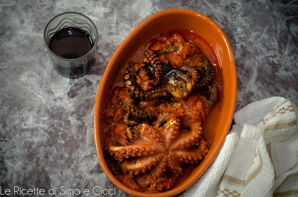 In Stoofpot Gekookte Octopus