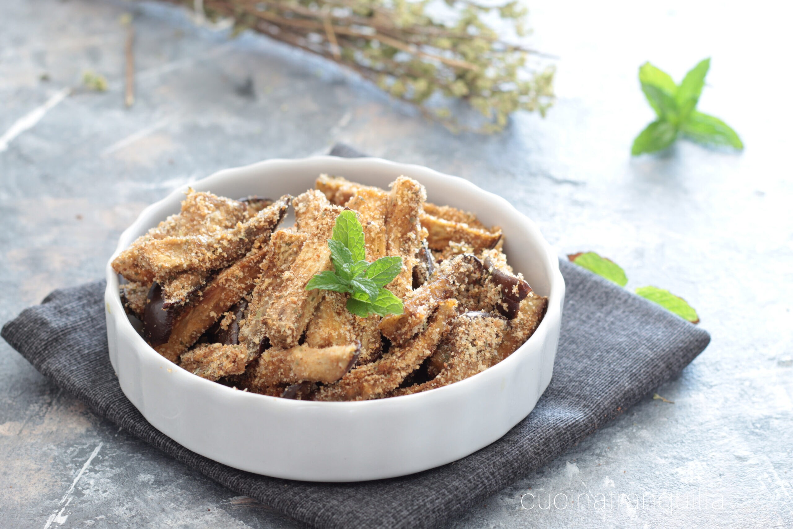 Gegratineerde auberginereepjes