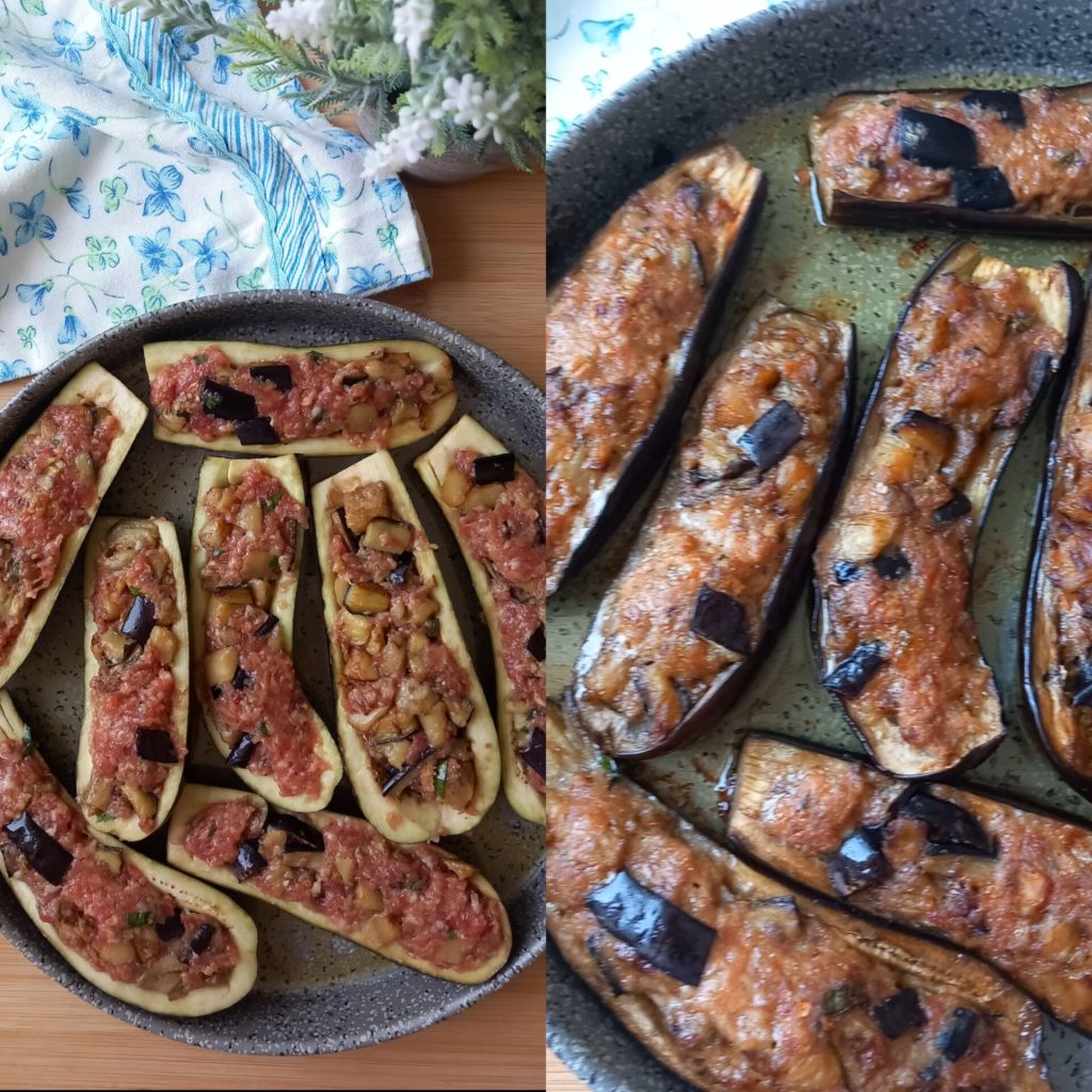 Gevulde aubergines uit de oven