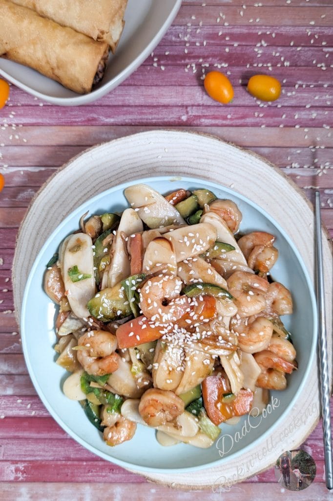 Rijstgnocchi met garnalen en groenten: de truc van Chinese restaurants om ze perfect en smaakvol te koken.