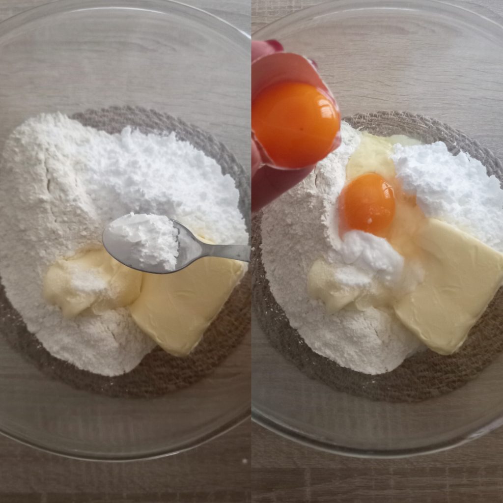 Kruimeltaart met ricotta en chocoladestukjes