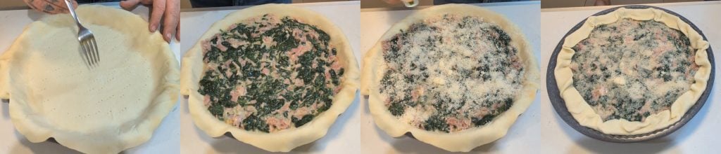 Hartige taart met ham en spinazie makkelijk en lekker