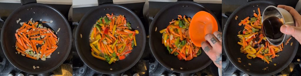 Noedels met Rundvlees in Teriyaki Stijl Saus (snel en gemakkelijk)