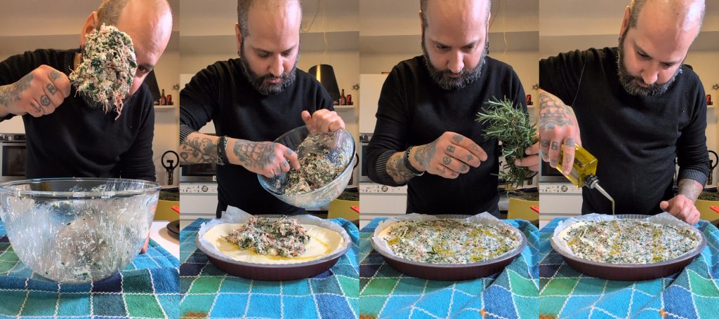 Videorecept: Hartige Taart met Zachte Focacciabodem, Spinazie, Ricotta, Paardenhaas - Eenvoudig en Snel!