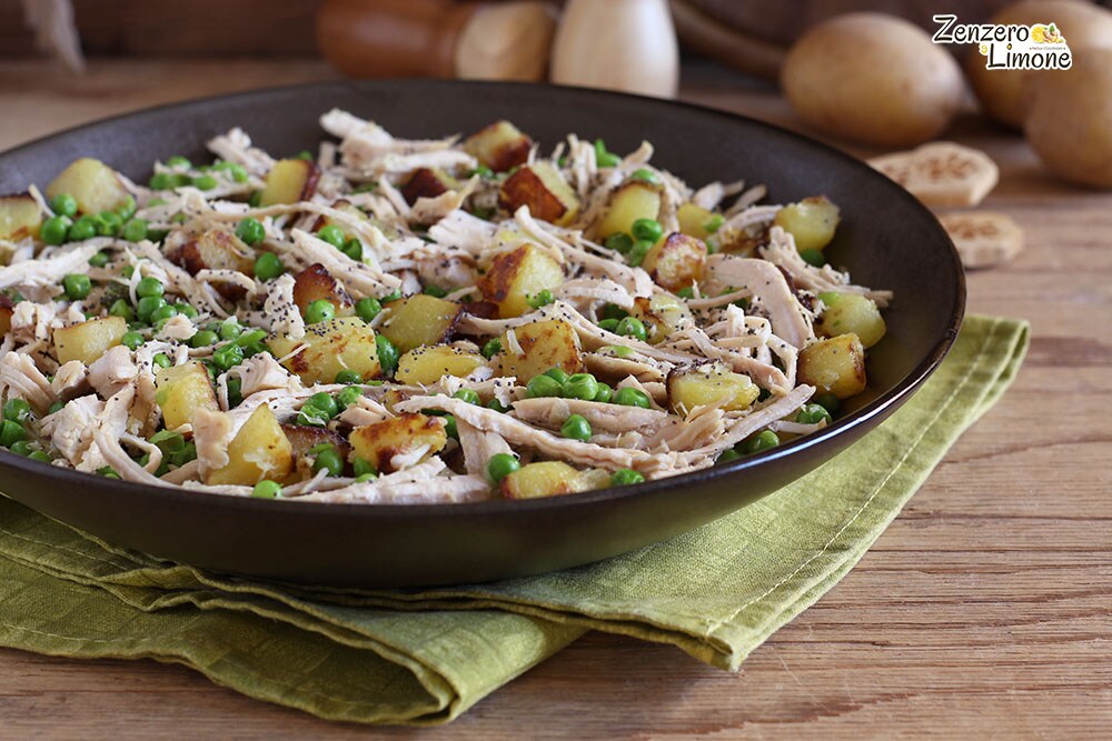 Kalkoen en aardappelsalade