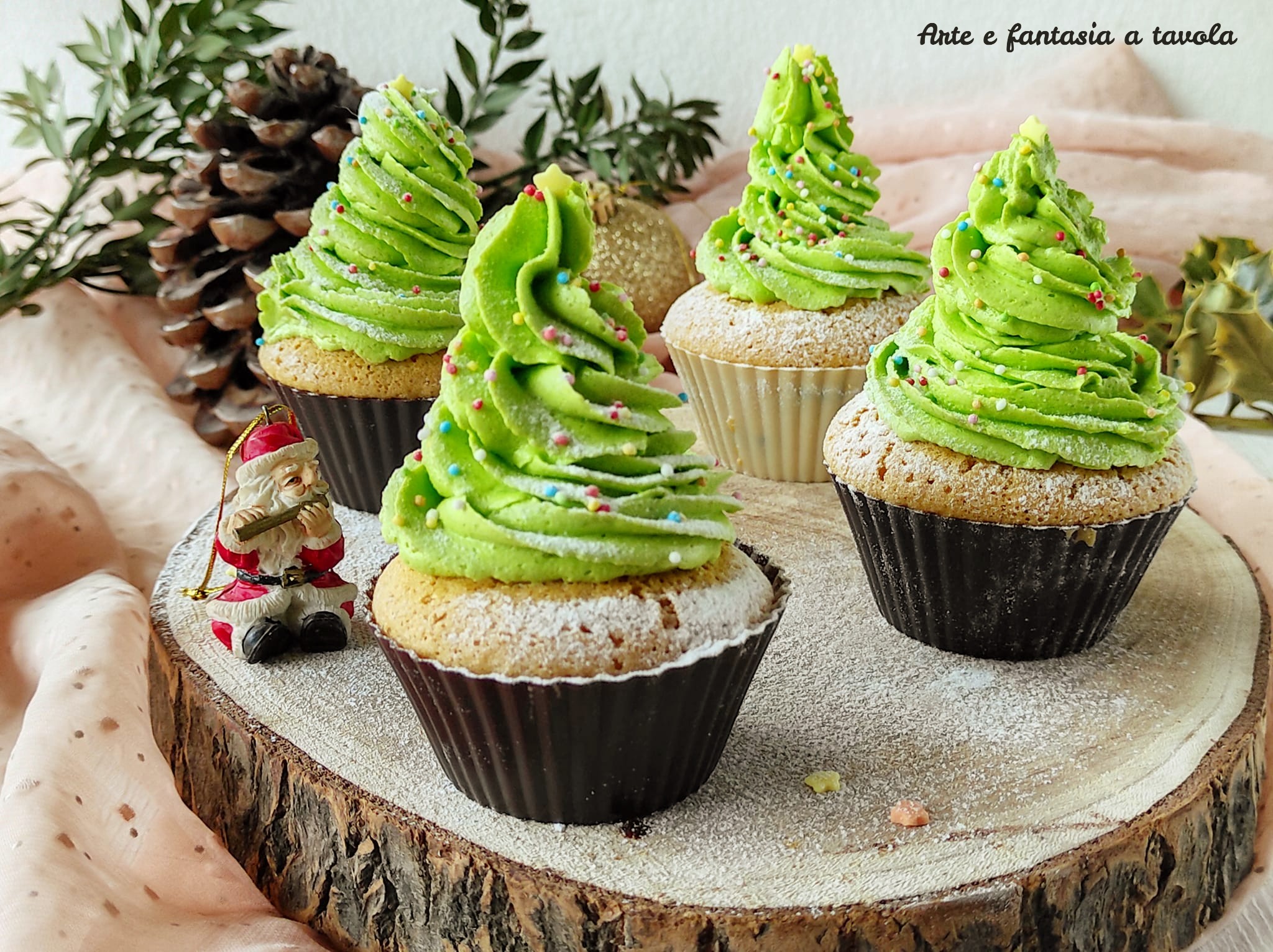 Kerstboom Cupcakes
