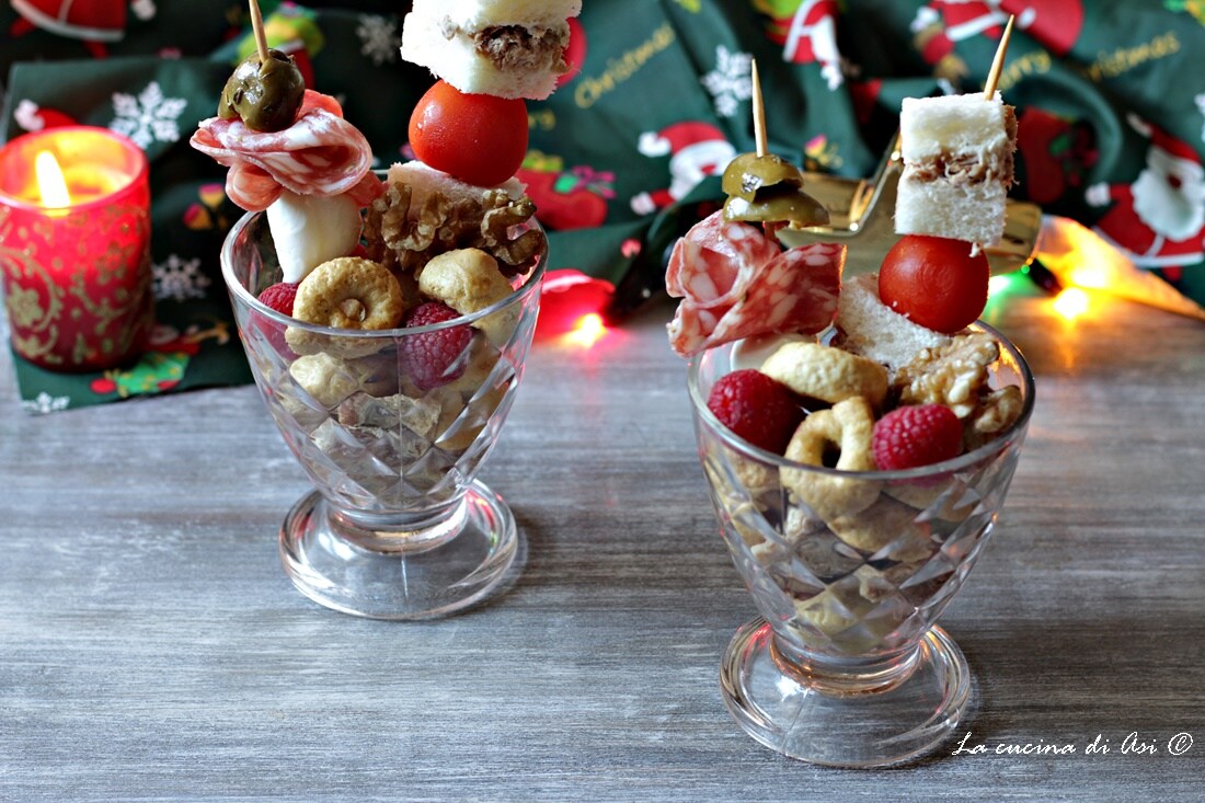 Kerstvoorgerecht in het glas