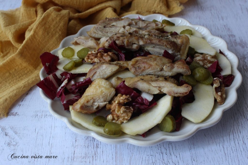 Kipsalade met radicchio en appels Cucina vista mare