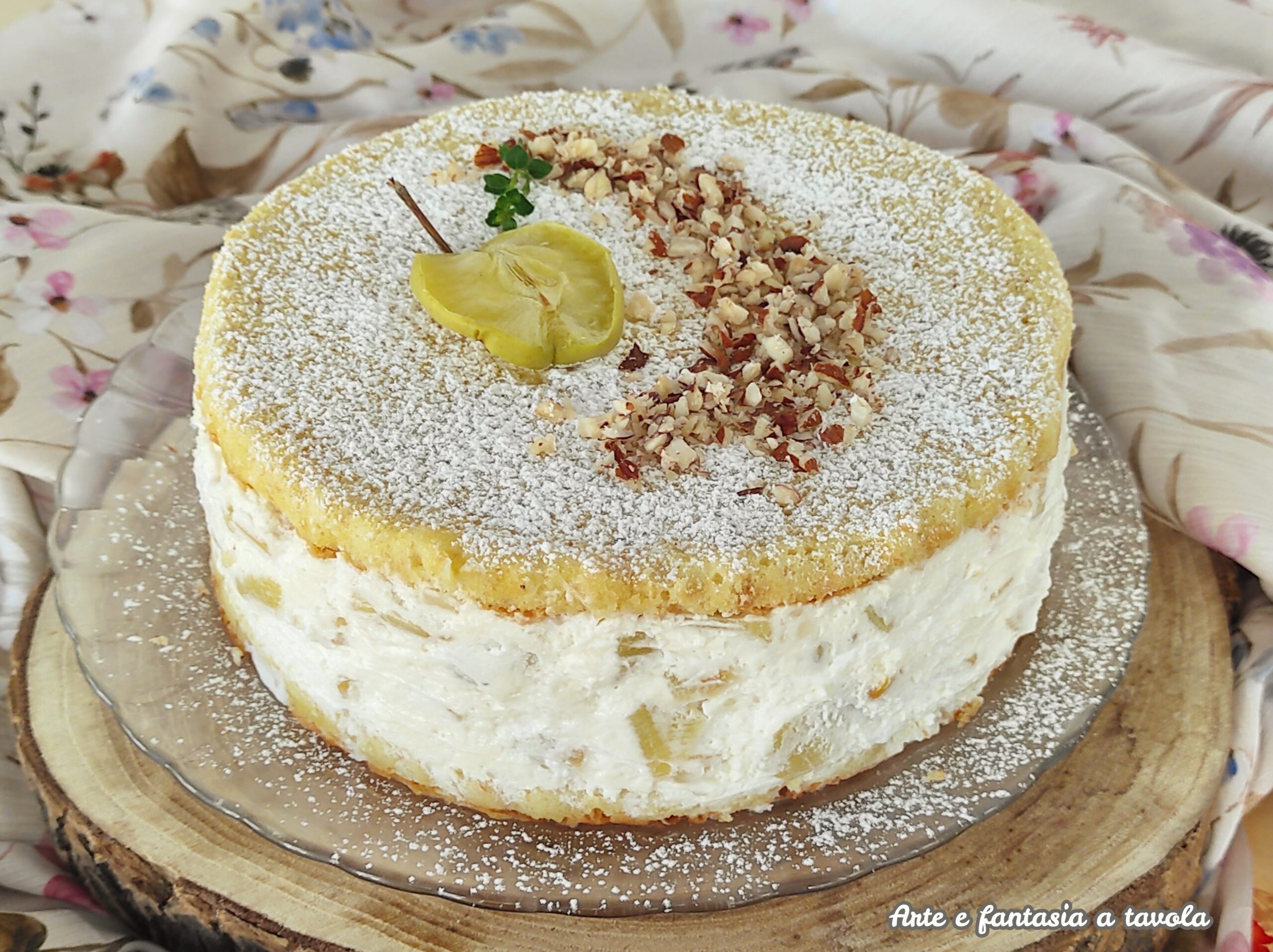 Koekje taart met appels en mascarpone