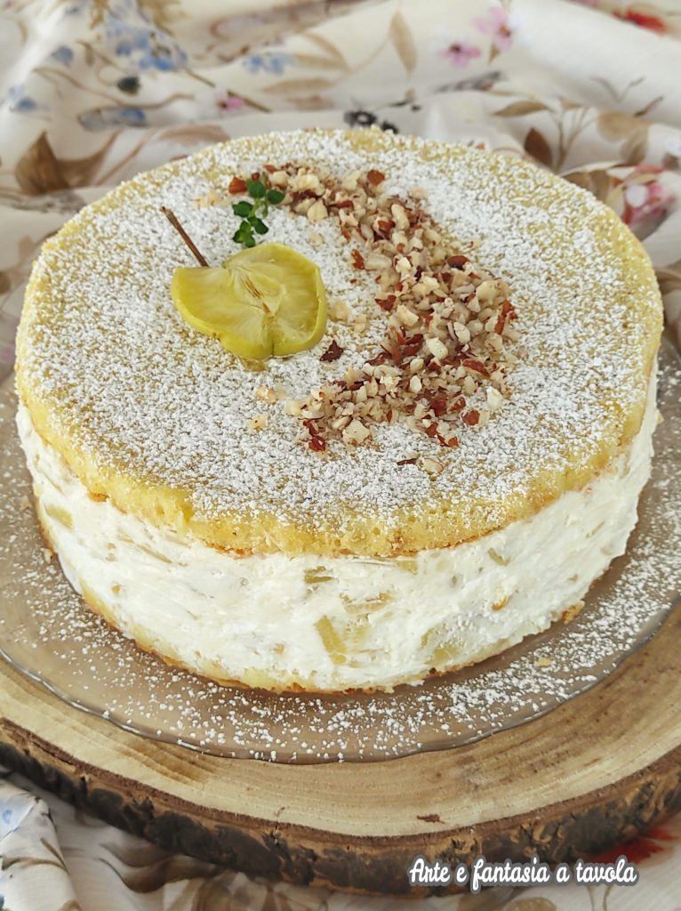 Koekje taart met appels en mascarpone