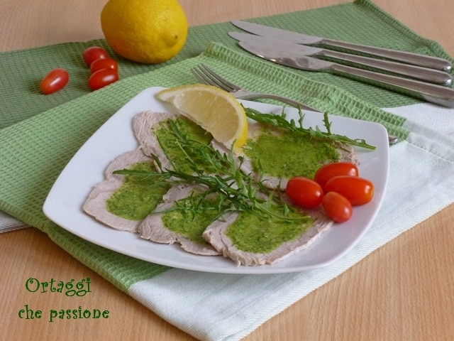 Koud gebraad met rucolasaus Ortaggi che passione door Sara