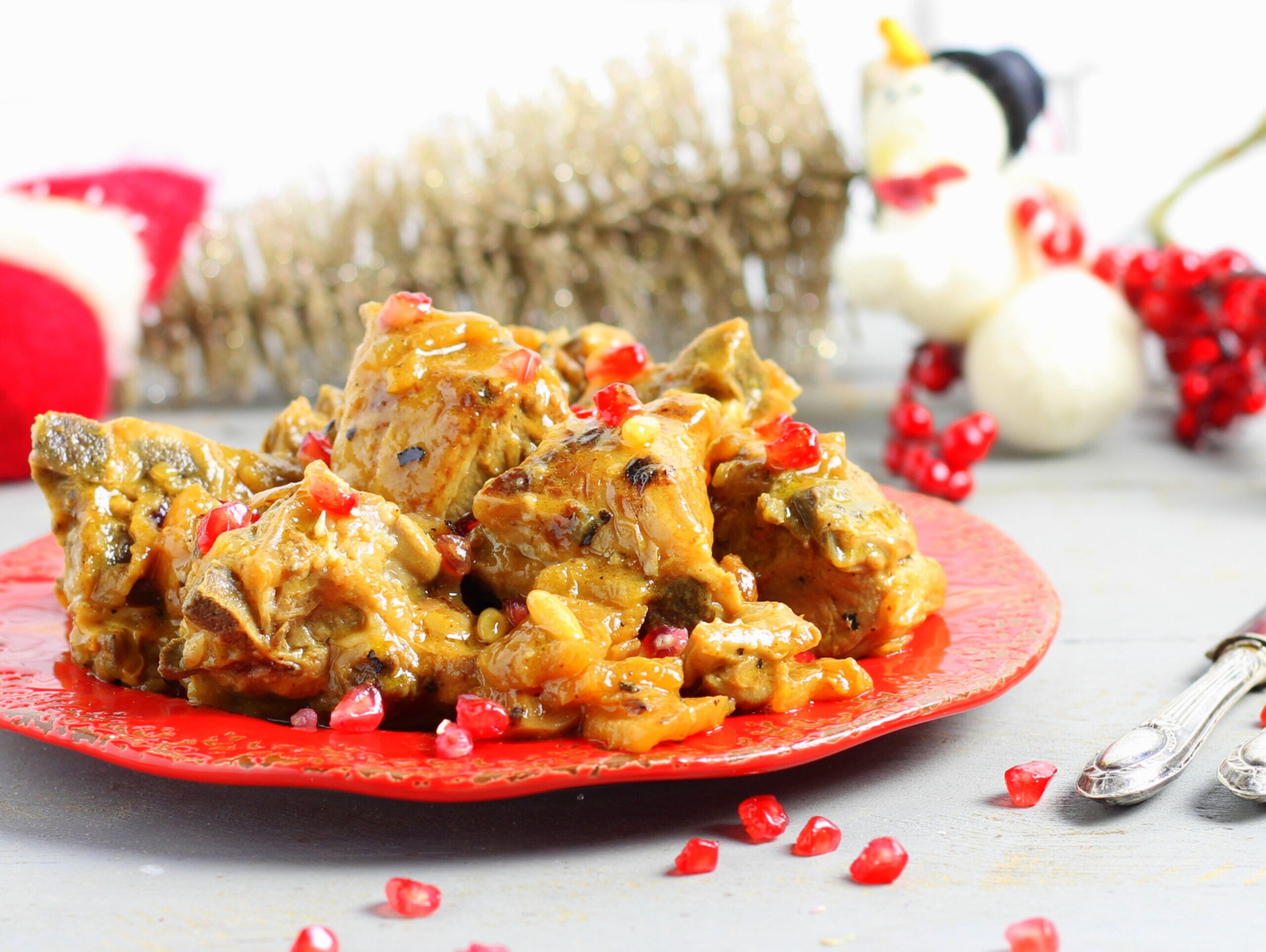 Lamsvlees met citrusvruchten en mosterd