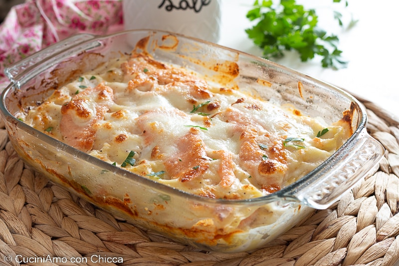 Lasagne met gerookte zalm