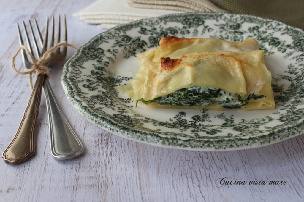 Lasagnepakketjes met ricotta en spinazie Cucina vista mare