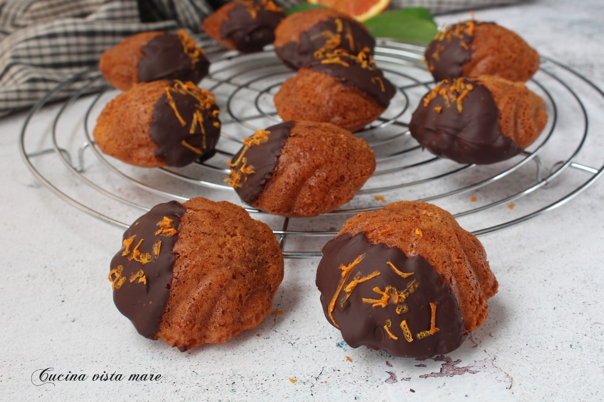 Madeleine sinaasappel en chocolade