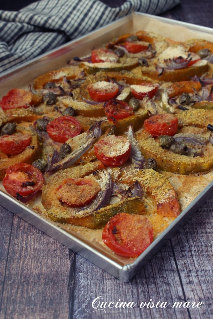 Mediterrane pompoen Keuken met zeezicht