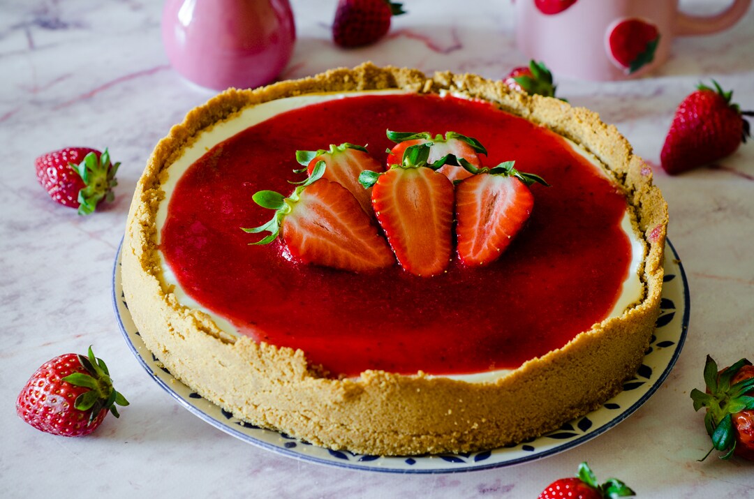 New York Cheesecake met Aardbeien