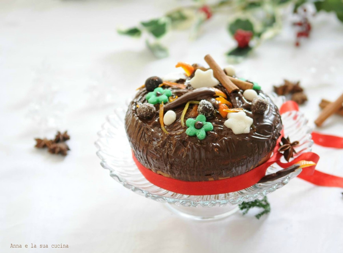Sinaasappeltaart met chocolade en kaneel