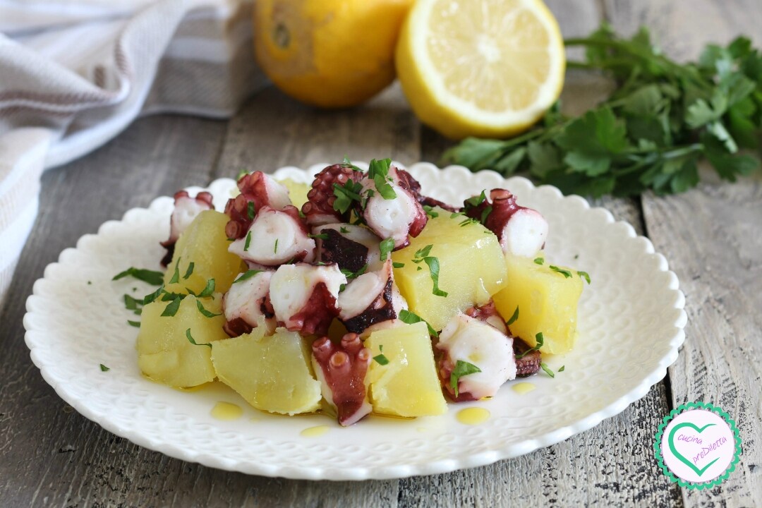 Octopussalade met aardappelen