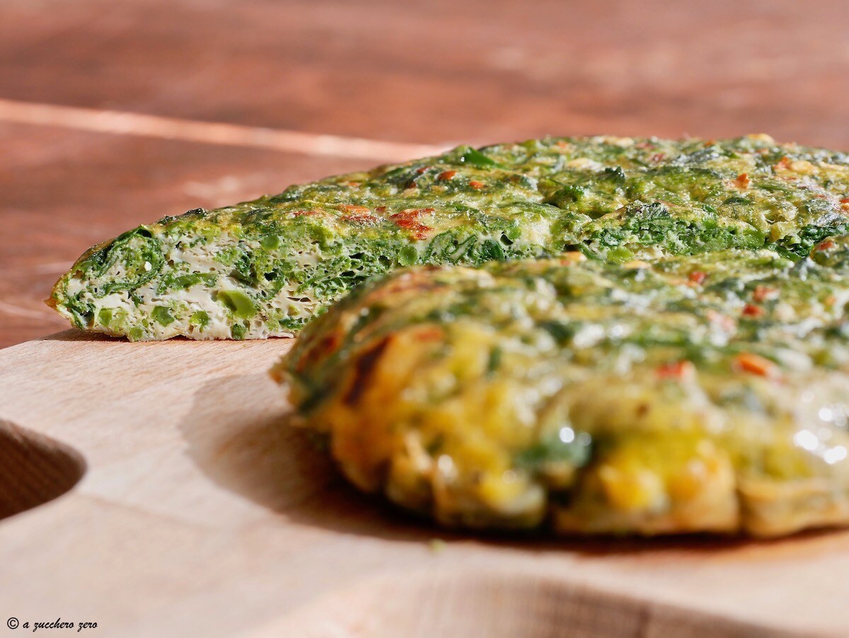 Oven of pannetje frittata met lichte lassini of amareddi