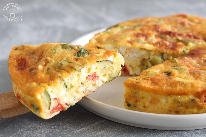 Groente omelet in de magnetron