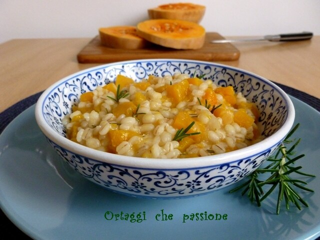 Orzotto met pompoen en rozemarijn GROENTEN die passie by Sara