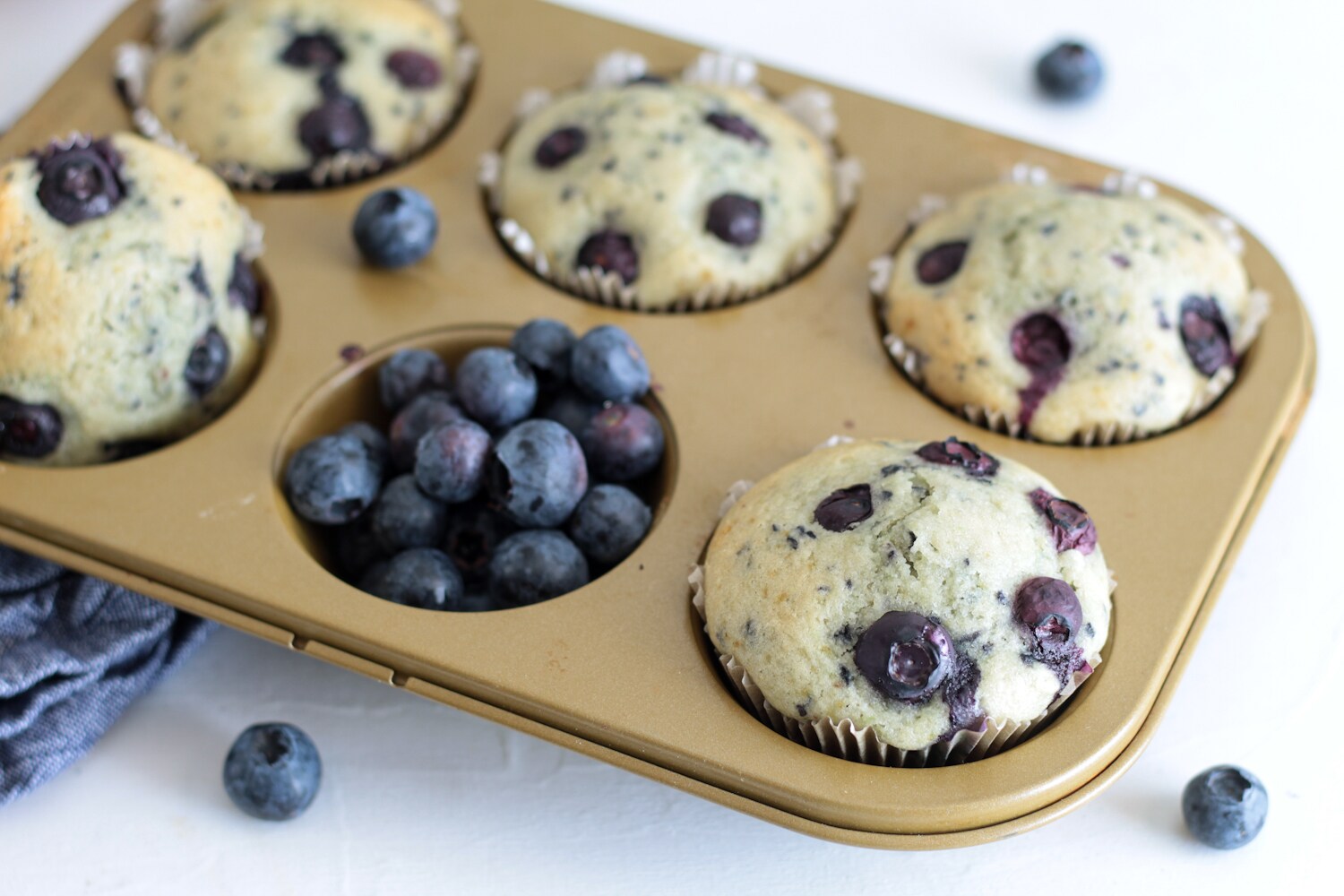 Bosbessenmuffins met rijstmelk