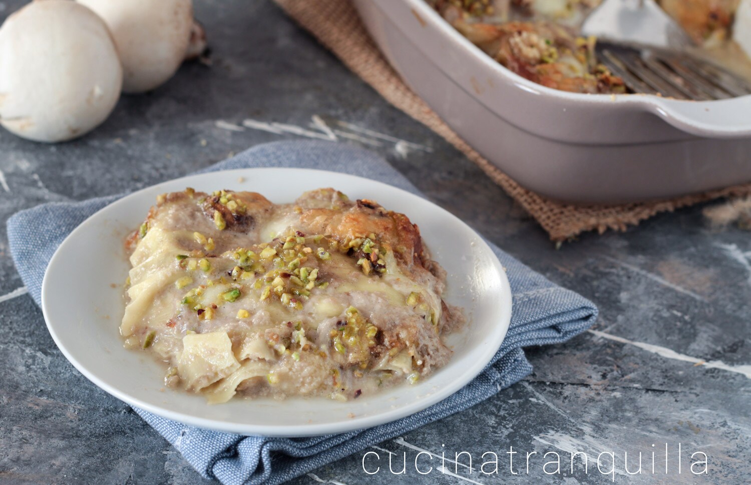 Lasagne met champignons en stracchino