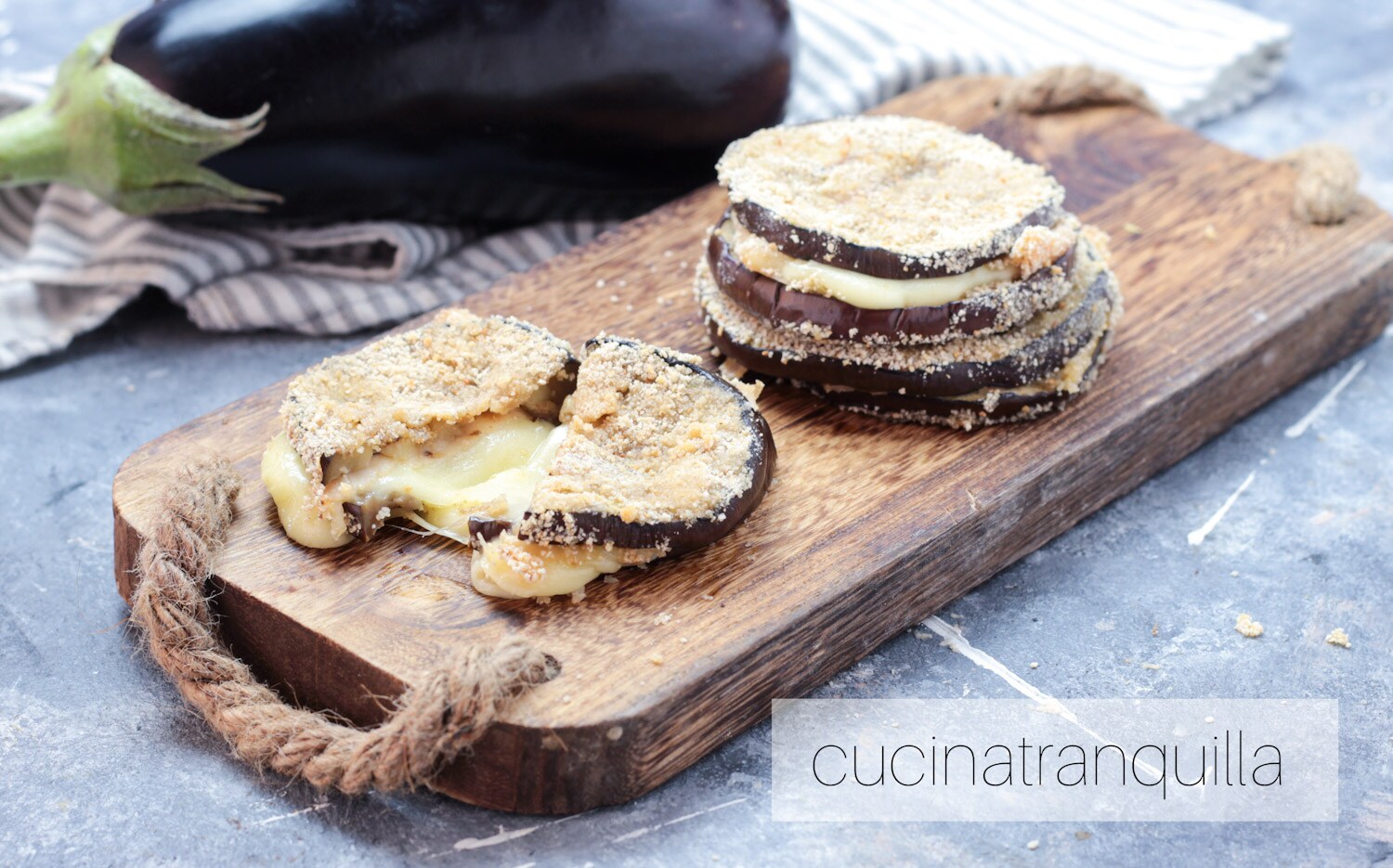 Cordon bleu van aubergines met smeltend hart
