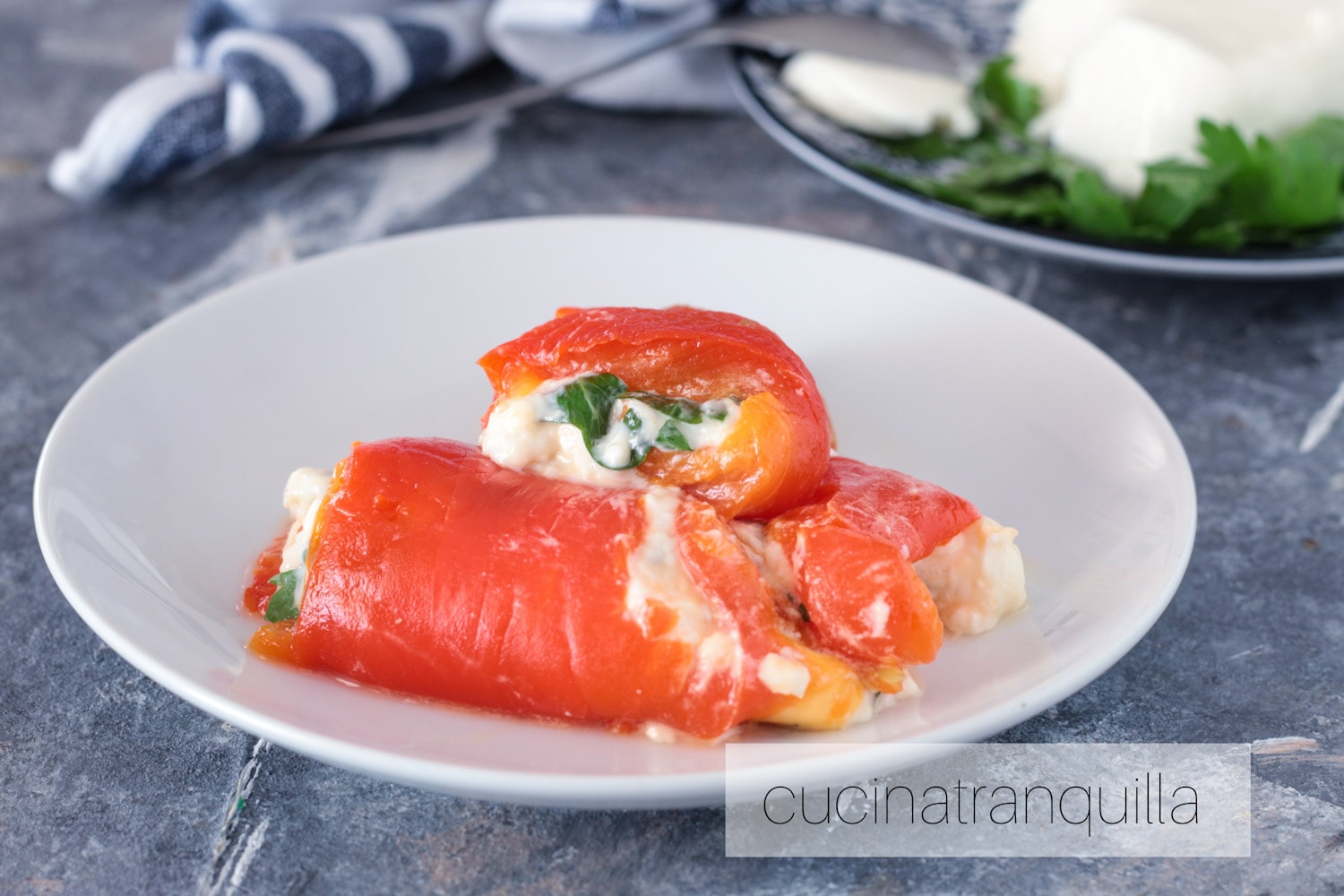 Paprika en Stracchino Rolletjes