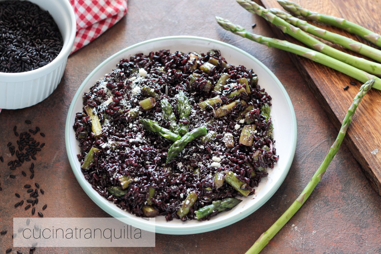 Venere risotto met asperges