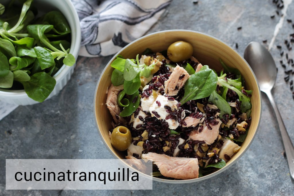 Venere rijstsalade met feta en tonijn