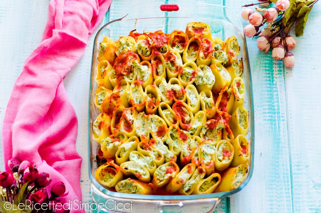 Paccheri ricotta en courgette