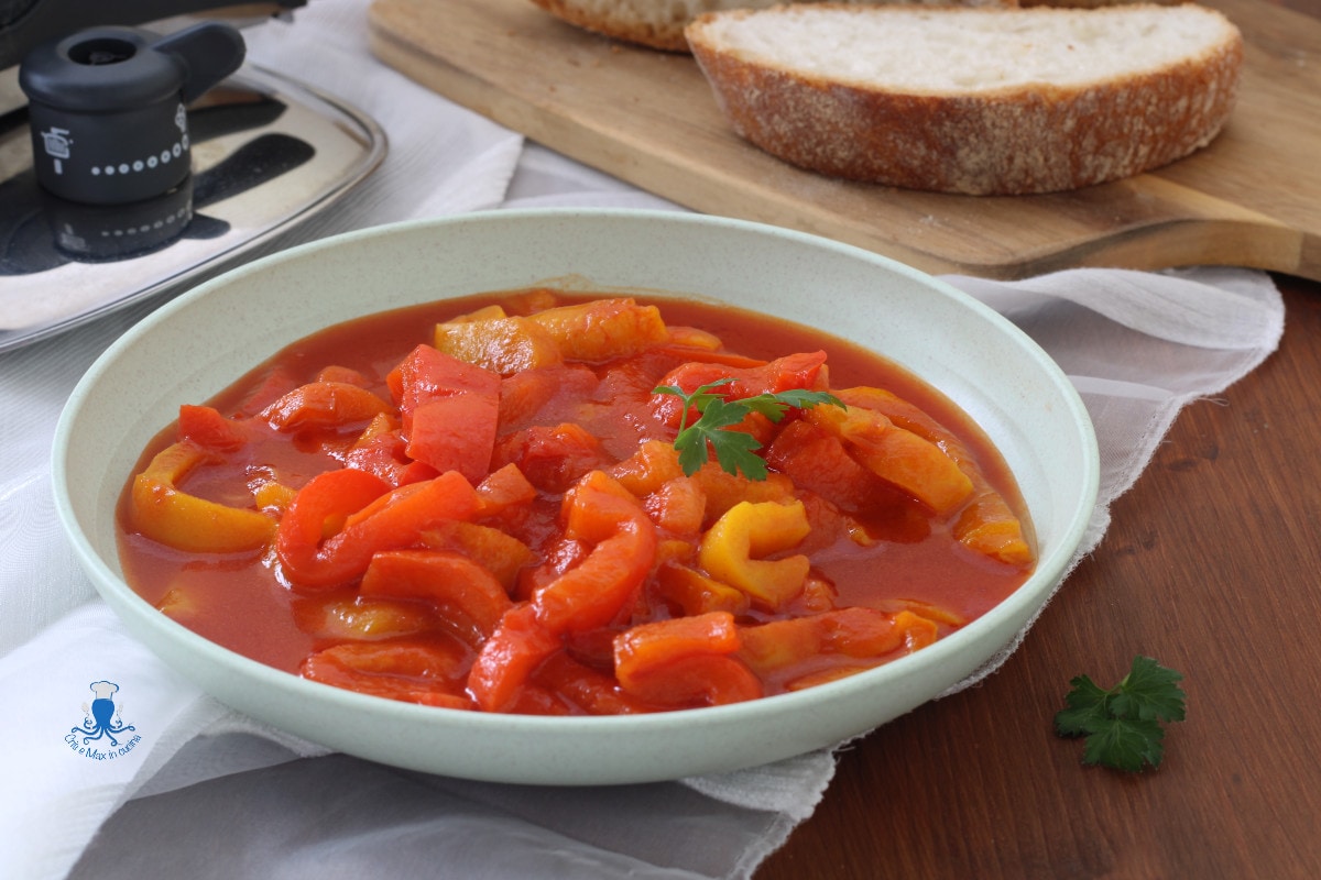 Paprika gestoofd in de snelkookpan
