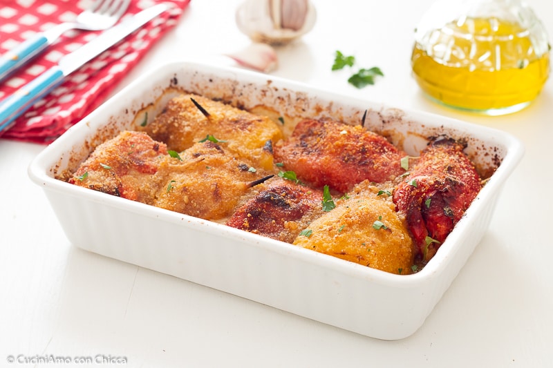 Paprika rolletjes met worst