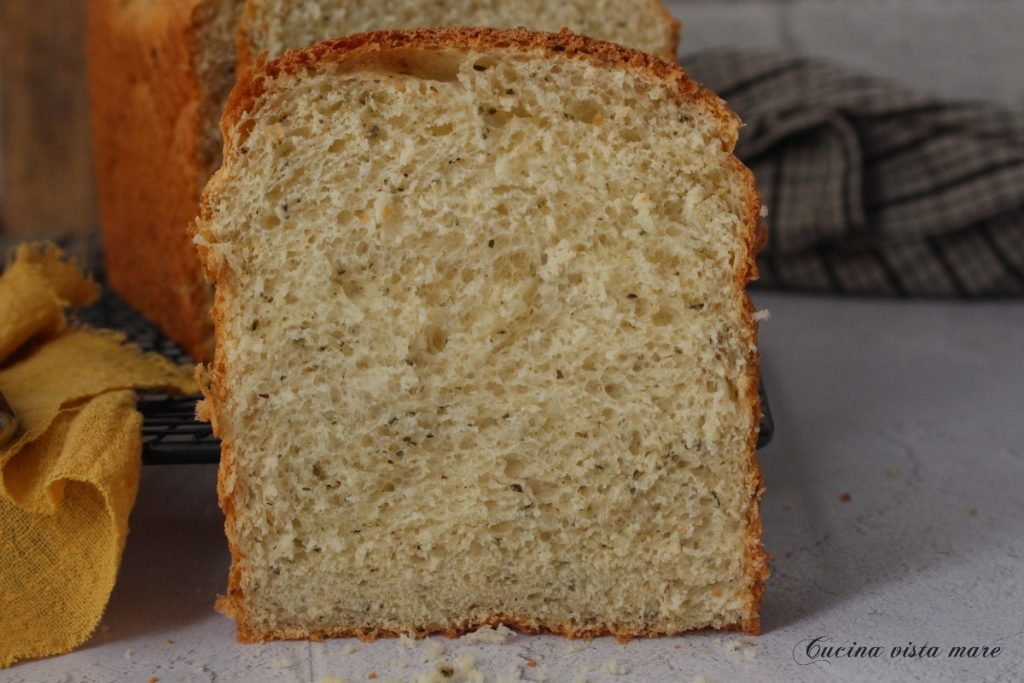 Parmezaanse kaas brood Keuken met zeezicht