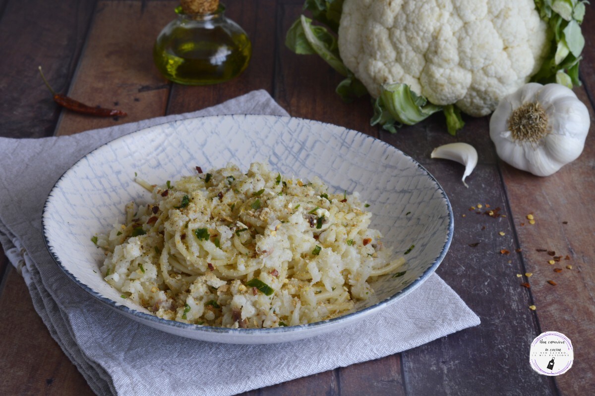 Pasta met bloemkool en ansjovis