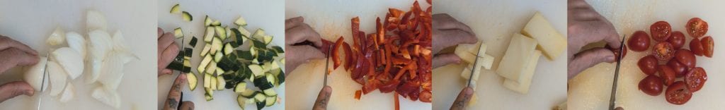 Pasta met courgettes en paprika romig vegetarisch recept