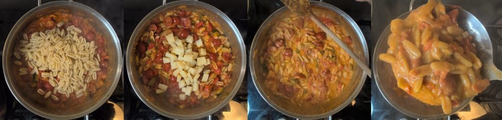 Pasta met courgettes en paprika romig vegetarisch recept