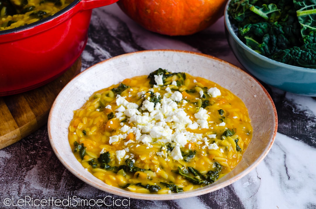 Pastina met pompoen en cavolo nero (snel en romig recept)