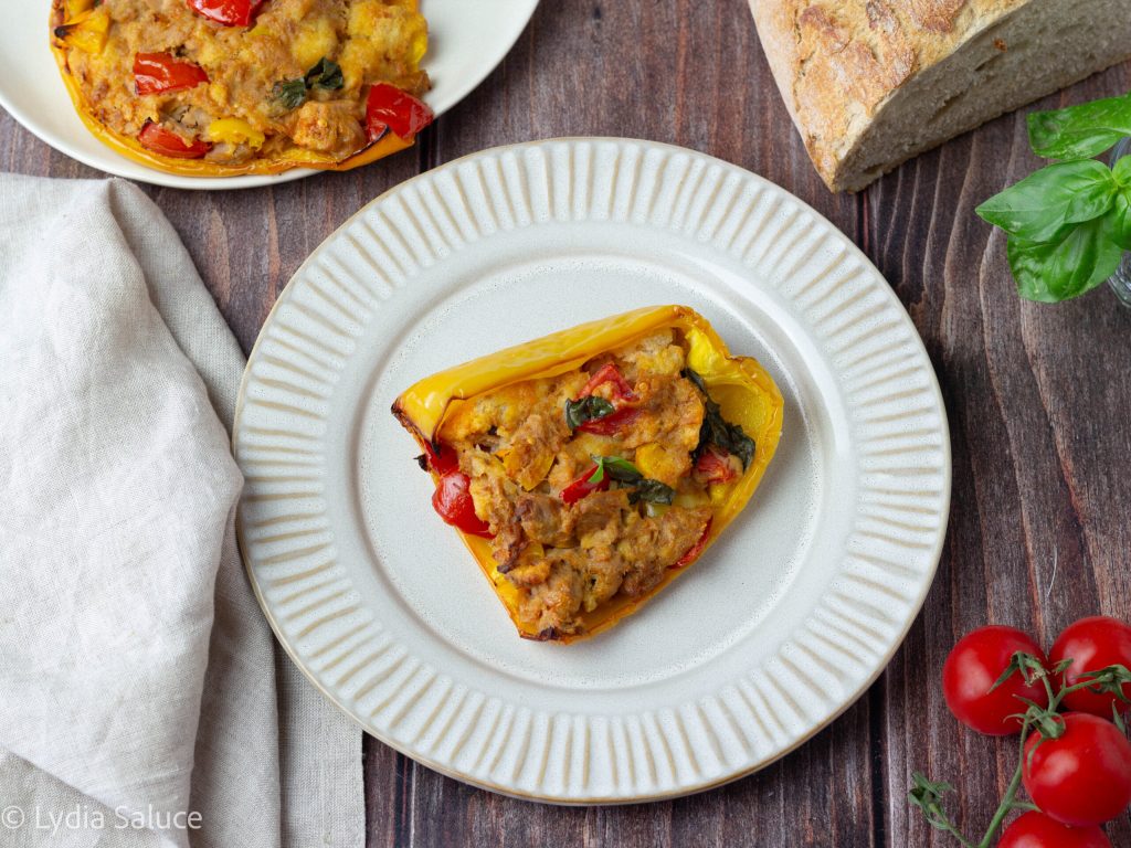 Gevulde paprika's met tonijn