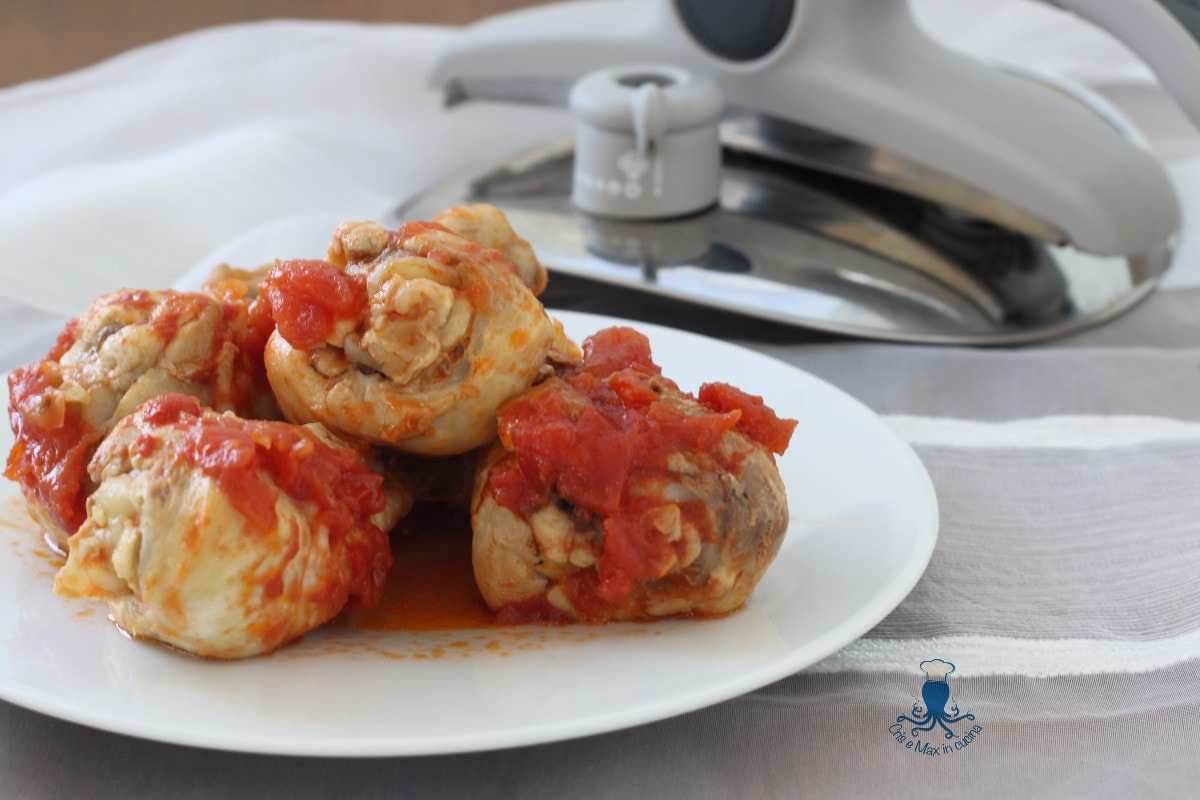 Pollo alla cacciatora met snelkookpan.