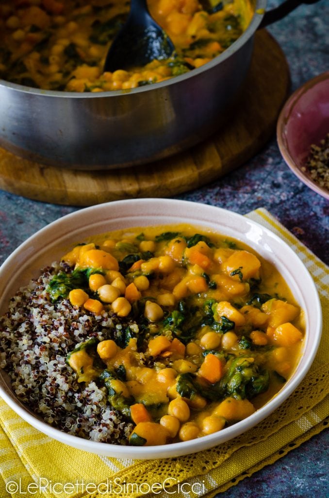 Pompoen- en kikkererwtencurry