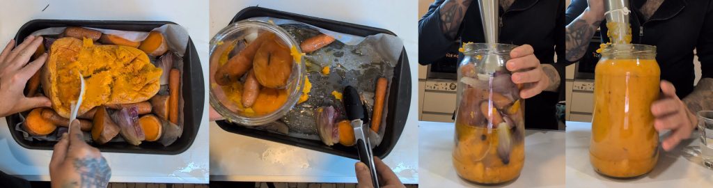 Pompoen en zoete aardappelsoep