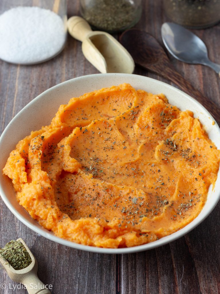 Zoete aardappelpuree