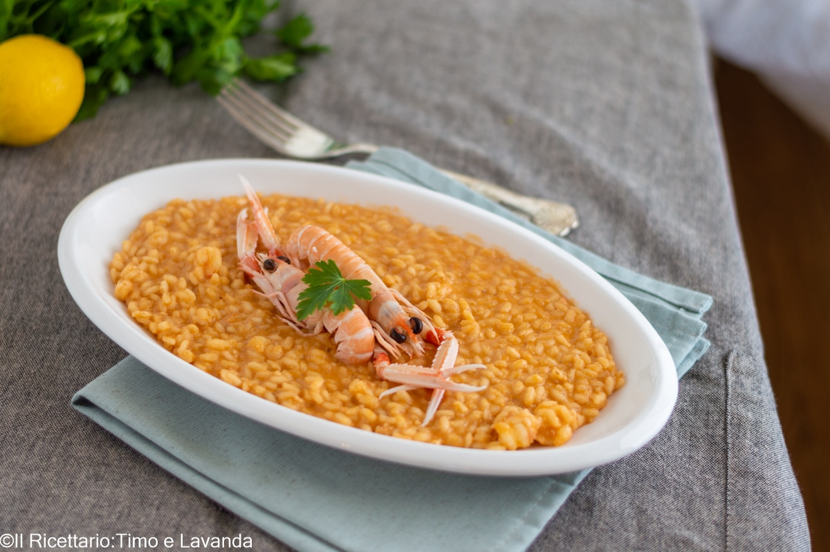Risotto met garnalencrème