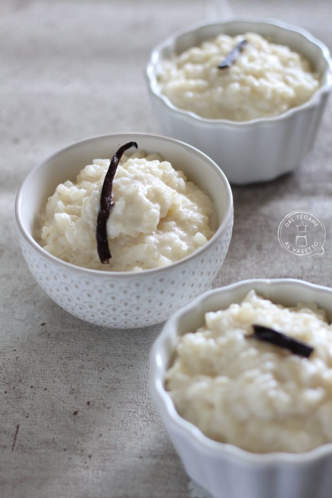 rijst gekookt in melk en suiker met vanille gekookt in de instant pot